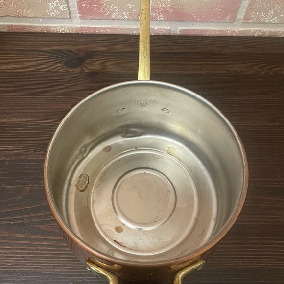 Beautiful Vintage B&M Douro Copper Brass Double Boiler with Porcelain Insert - Picture 12 of 16